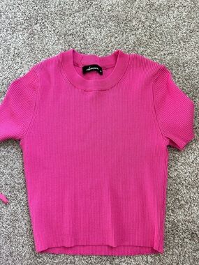 REVOLVE Hot Pink Ribbed Crop Top
